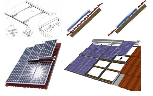 Система крепления фотоэлектрических солнечных модулей наземная, за ФЭМ