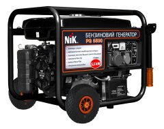 Генератор бензиновий NIK PG2200 black (2,2 кВт 1-фазний) стартер, бак 15 л