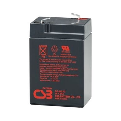 Accumulator battery CSB GP 645 (6 V - 4,5Аh)