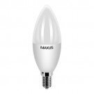 Светодиодная лампа MAXUS LED-423 C37 CL-F 6W 3000K 220V E14 AP