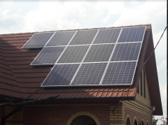 Монтаж, інсталяція сонячного фотоелектричного модуля на скатний дах, кВт
