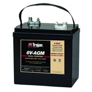 Аккумулятор стартерный/глубокого разряда TROJAN 6V- AGM (6В-200А/ч)