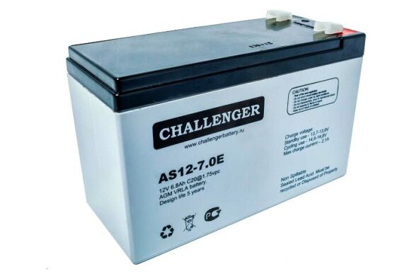 Акумуляторна батарея Challenger AS12-7,2 (12В 7,2 а/г)