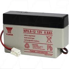 Акумуляторная батарея Yuasa NP0,8-12 (12В 0,8 а/г)