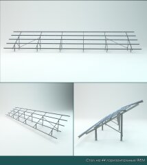 Mounting system for 40 solar modules