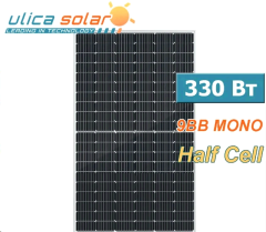 Батарея солнечная Ulica solar UL-330M-60 330Вт mono 9BB Half-cell