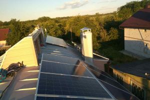 Сетевая солнечная система для компенсации собственного потребления мощностью 5 кВт, Киев, Берковцы