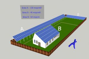 Сетевая солнечная система мощностью 30/30+30/37 кВт "Зеленый тариф", Киевская область, Хотяновка